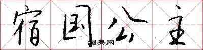 宿国公主怎么写好看