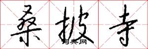 桑披寺怎么写好看