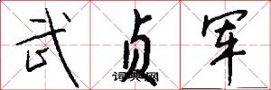 武贞军怎么写好看