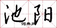 池阳怎么写好看