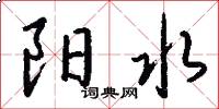 阳水怎么写好看