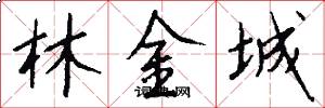 林金城怎么写好看