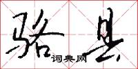骆县怎么写好看