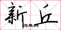 新丘怎么写好看
