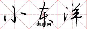 小东洋怎么写好看