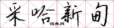 采哈新甸怎么写好看