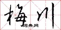 梅川怎么写好看