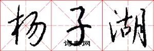 杨子湖怎么写好看