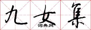 九女集怎么写好看