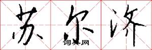苏尔济怎么写好看