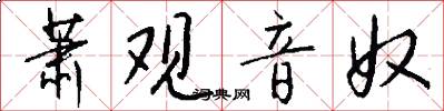 萧观音奴怎么写好看