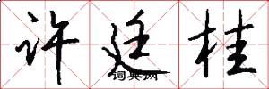 许廷桂怎么写好看