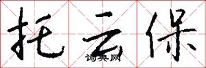 托云保怎么写好看