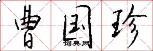 曹国珍怎么写好看