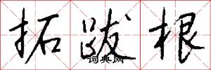 拓跋根怎么写好看