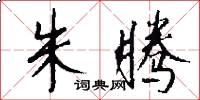 朱腾怎么写好看
