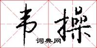韦操怎么写好看