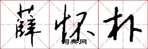 薛怀朴怎么写好看