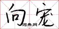 向宠怎么写好看
