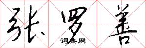 张罗善怎么写好看
