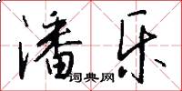 潘乐怎么写好看