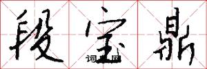 段宝鼎怎么写好看