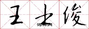 王士俊怎么写好看