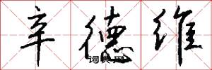 辛德维怎么写好看