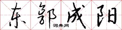 东郭成阳怎么写好看