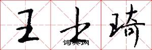 王士琦怎么写好看