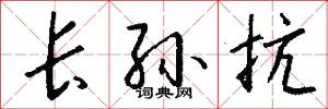 长孙抗怎么写好看