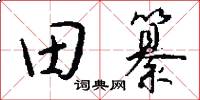 田纂怎么写好看
