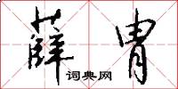 薛胄怎么写好看