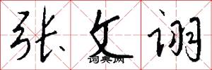 张文诩怎么写好看