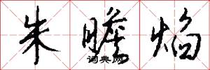 朱瞻焰怎么写好看