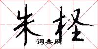 朱柽怎么写好看