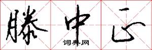 滕中正怎么写好看