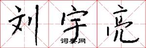 刘宇亮怎么写好看