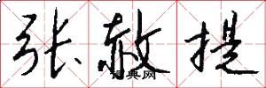 张赦提怎么写好看