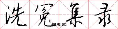 洗冤集录怎么写好看