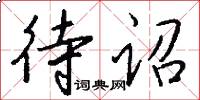 待诏怎么写好看