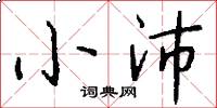 小沛怎么写好看
