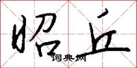 昭丘怎么写好看