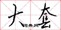 大套怎么写好看