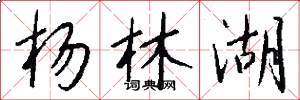 杨林湖怎么写好看
