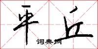 平丘怎么写好看