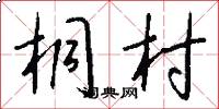 桐村怎么写好看