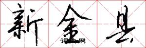 新金县怎么写好看