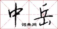 中岳怎么写好看