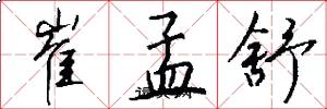 崔孟舒怎么写好看